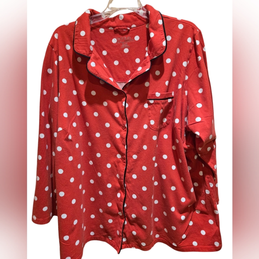 Cacique Polka Dot Pajama Set 26/28